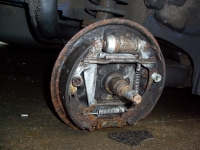 Skoda Felicia rear wheel loss -  motorway traffic incident